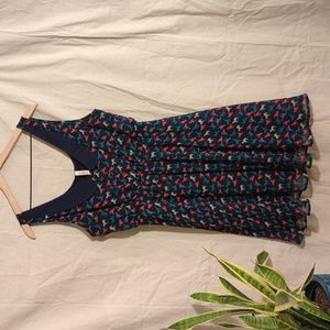 Xhilaration Dress Navy Blue with Horses
